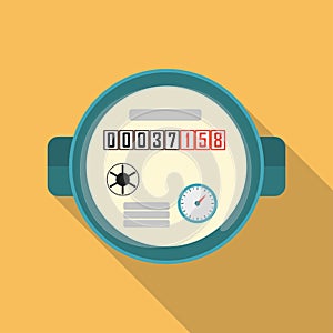 Water meter. Vector illustration of watermeter in flat design