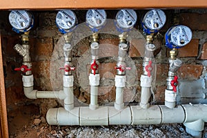 Water meters for multiple house. Residential. Repair. Bills