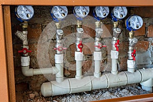 Water meters for multiple house. Residential. Repair. Bills