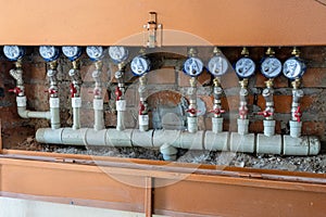 Water meters for multiple house. Residential. Repair. Bills