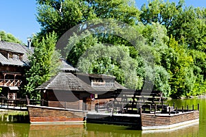 Water mill on boat, Kolarovo, Slovakia