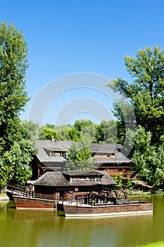 Water mill on boat, Kolarovo, Slovakia