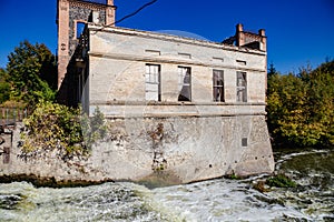 Water mill, water power plant, Hess, Potocki mill, old building, river