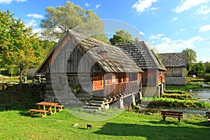 Water mills on source of Gacka river in Lika region, Croatia