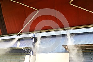 Water mist cooling system lowers ambient temperature at restaurant