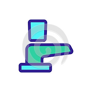 Water mixer icon vector. Isolated contour symbol illustration