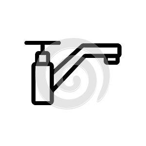 Water mixer icon vector. Isolated contour symbol illustration