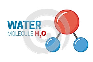 Water Molecule H2O Chemical Structure Illustration