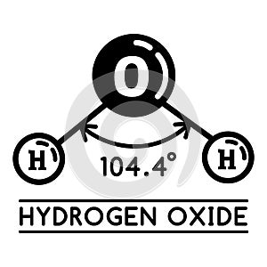 Water molecule icon, simple style