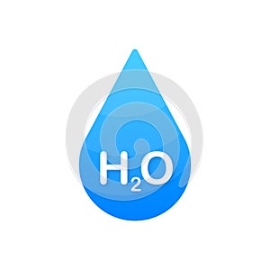 Water molecule. Structure of the water molecule H2O. Vector stock illustration.