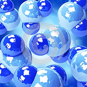 Water molecules background