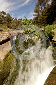 Water moving, waterfall nature photo