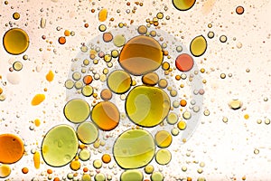 Water and oil bubble background