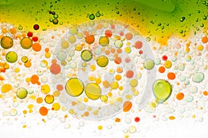 Water and oil bubble background