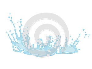 water or oil splash vector icon with splashes