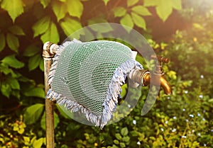 Water outlet tap in the summer garden