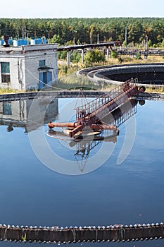 Water overflow from big sedimentation drainages photo