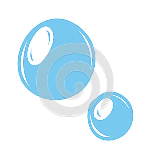 Water oxygen bubbles round droplets