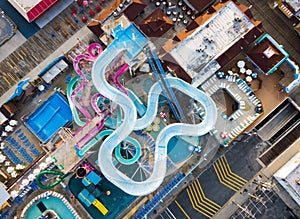 water park slides aerial