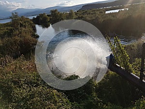 Water pipe flow with pressure waste in the lake of ioannina