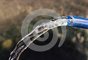 Water pipe flowing