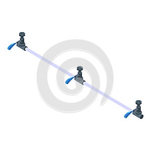 Water pipe icon isometric vector. Garden system
