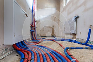 Water pipes of central heating system