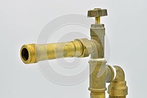 Water pipes with shut-off valve photo