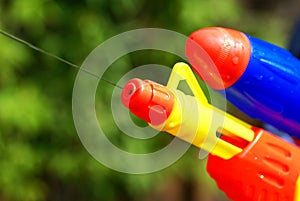 Water pistol close up.