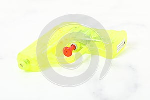 water pistol green on white background isolated