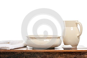 Water pitcher and basin photo
