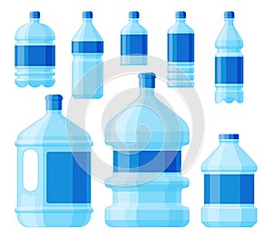 Water plastic bottle vector transparent mineral beverage blank refreshment nature blue clean liquid aqua fluid template