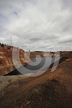 Water pollution of a copper mine exploitation