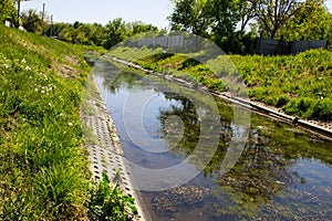 Water pollution in urban river