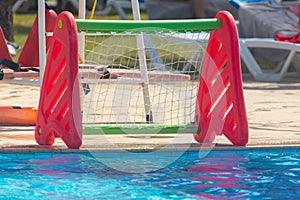 Water polo gate by the pool