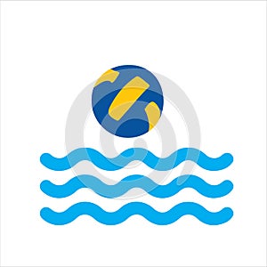 Water polo Vector abstract icon for Water Polo Ball