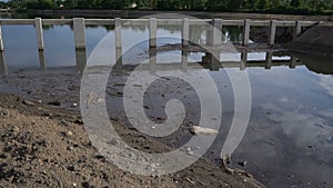 Water pond in industrial factory