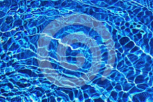 Water in the pool. blue background