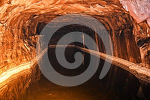 Water pool inside Khewra salt mine