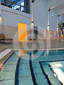 Water pool in luxury gym