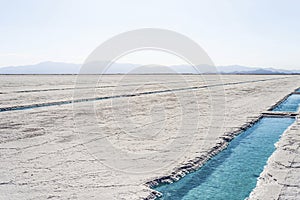 Water pool on Salinas Grandes Jujuy, Argentina.