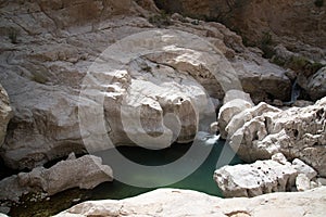 Water pool in Wadi Bani Khalid photo