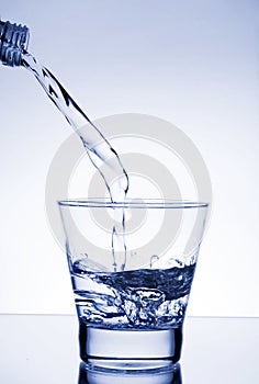 Water poured into glass