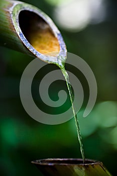 Water pouring from spout