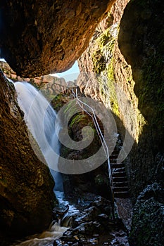 Water Pours Through Talus Walls in Pinnacles National Park photo