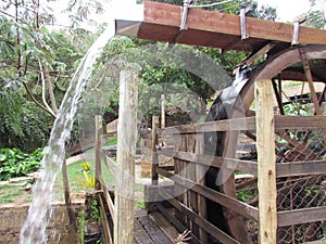 Water powered mill diverted from the river.