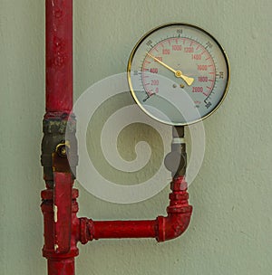 Water pressure gauge meter