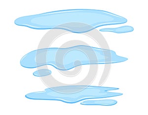 Water puddle isolted on white background