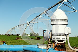 A water pump in an agricultura irrigation system. photo