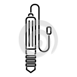 Water pump icon flat vector. Engine system
